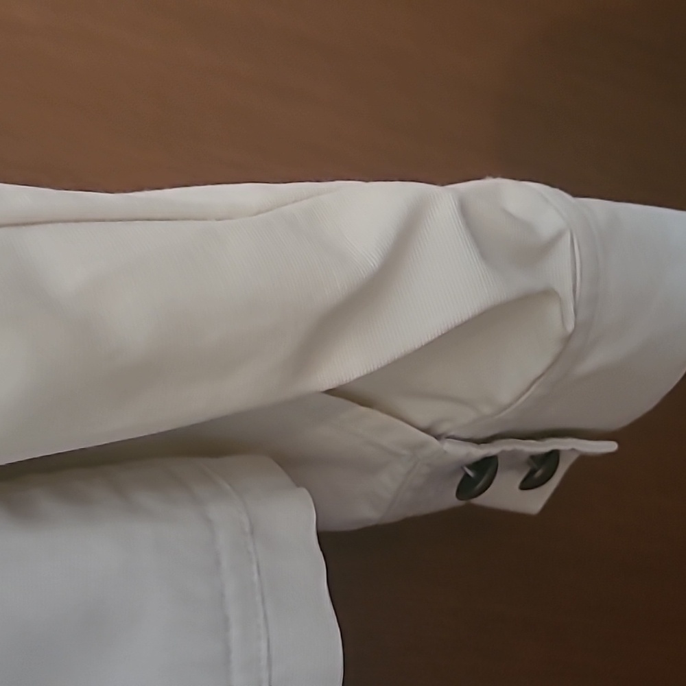 Christopher & Banks cotton button front very light tan jacket Sz XL - Picture 5 of 7